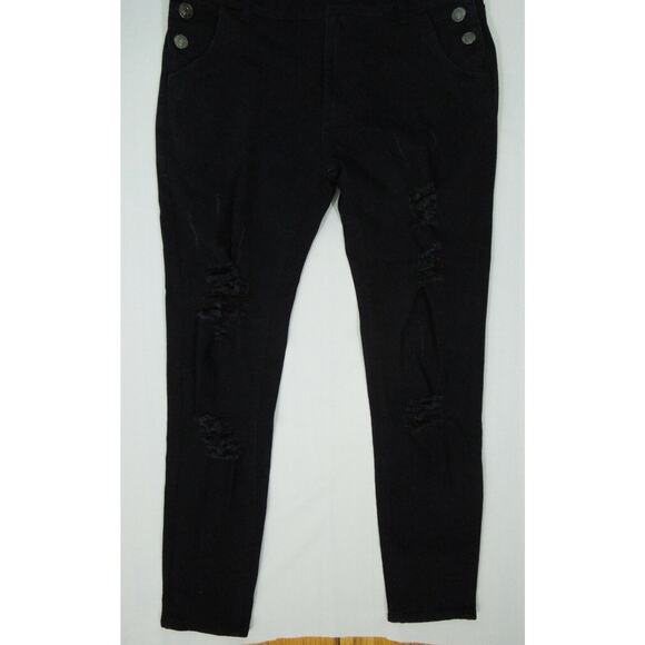 VULCANN Pants XL Mens Black Denim Overall Distressed - Picture 5 of 10